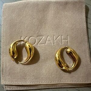 14K Gold PVD Twist Hoops